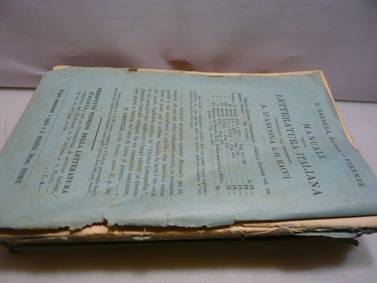d’Ancona,Bacci,MANUALE DELLA LETTERATURA ITALIANA,voll. 2, Firenze 1925