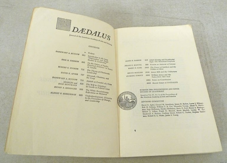 DAEDALUS 1968.PHILOSOPHERS AND KINGS:STUDIES IN LEADERSHIP[Gandhi,Nkrumah