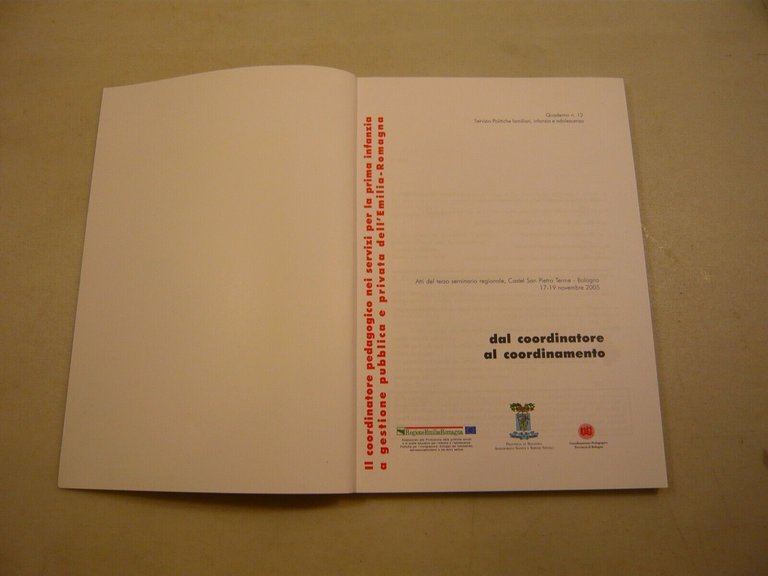 DAL COORDINATORE AL COORDINAMENTO,Atti del seminario,2005[scuola dell'infanzia