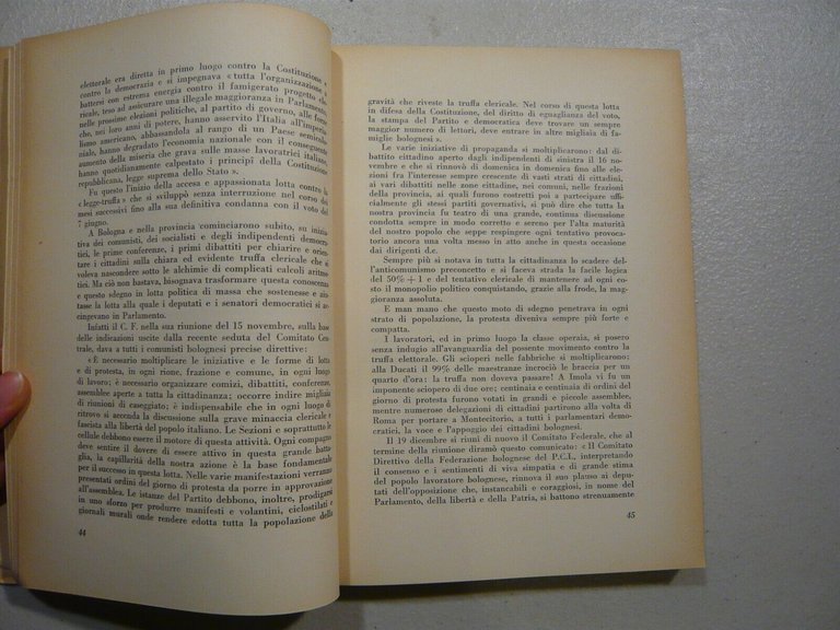 DAL VII AL’VIII CONGRESSO. Federazione Bolognese P.C.I., 1954[comunismo