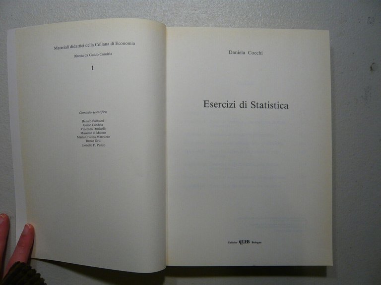 Daniela Cocchi, ESERCIZI DI STATISTICA, 1993 Clueb
