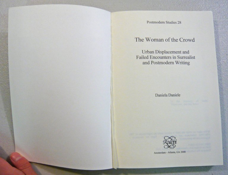 Daniela Daniele,THE WOMAN OF THE CROWD.2000 Rodopi[Surrealist,Postmodern writing
