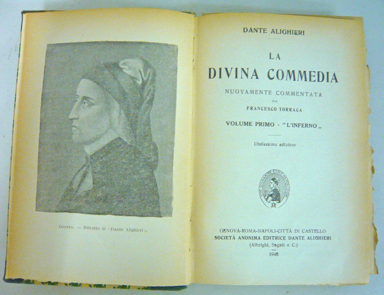 Dante Alighieri,LA DIVINA COMMEDIA.L'INFERNO,1946[Francesco Torraca