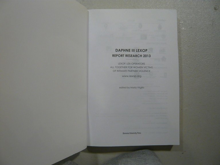 DAPHNE III LEXOP REPORT RESEARCH 2013[violenza di genere, formazione