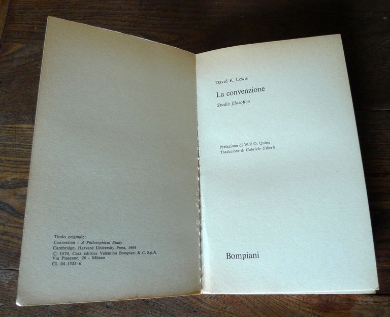 David K.Lewis,LA CONVENZIONE.Studio filosofico,1974 Bompiani[filosofia analitica | Immagine Gallery 3