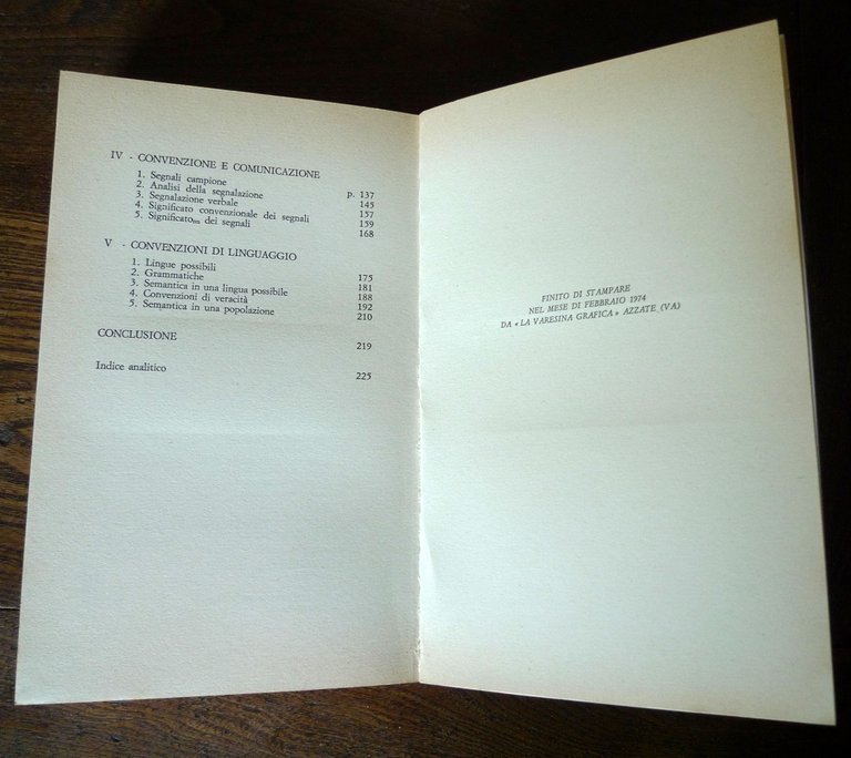 David K.Lewis,LA CONVENZIONE.Studio filosofico,1974 Bompiani[filosofia analitica | Immagine Gallery 6