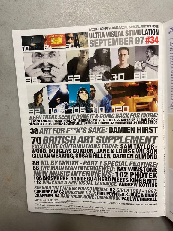 DAZED & CONFUSED Sept. 1997,n.34[douglas gordon,damien hirst | Immagine Gallery 3