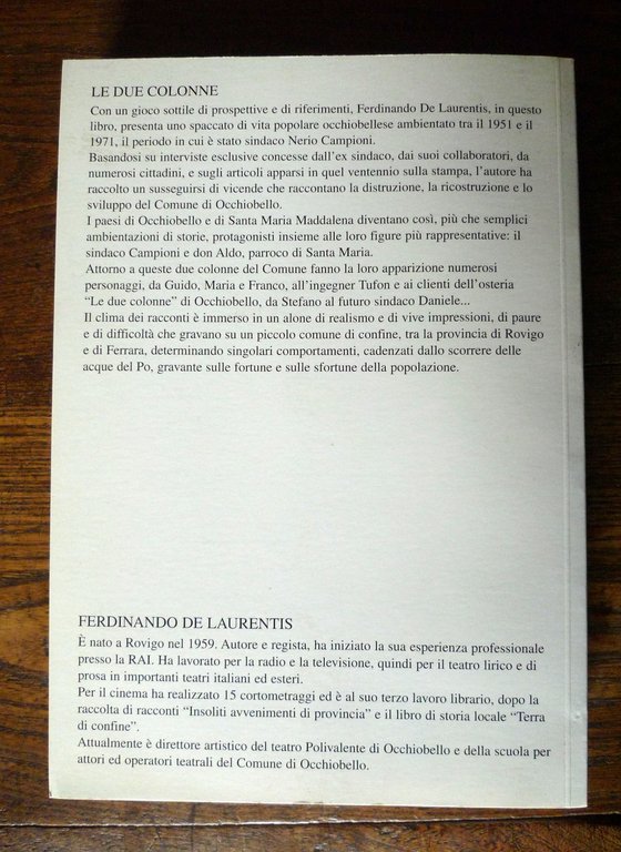 De Laurentis,LE DUE COLONNE,2003[storia locale,Occhiobello,Nerio Campioni | Immagine Gallery 2