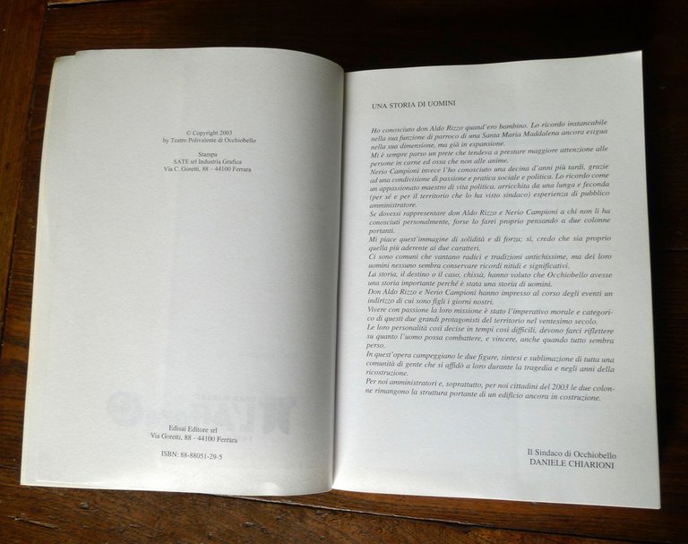 De Laurentis,LE DUE COLONNE,2003[storia locale,Occhiobello,Nerio Campioni | Immagine Gallery 4