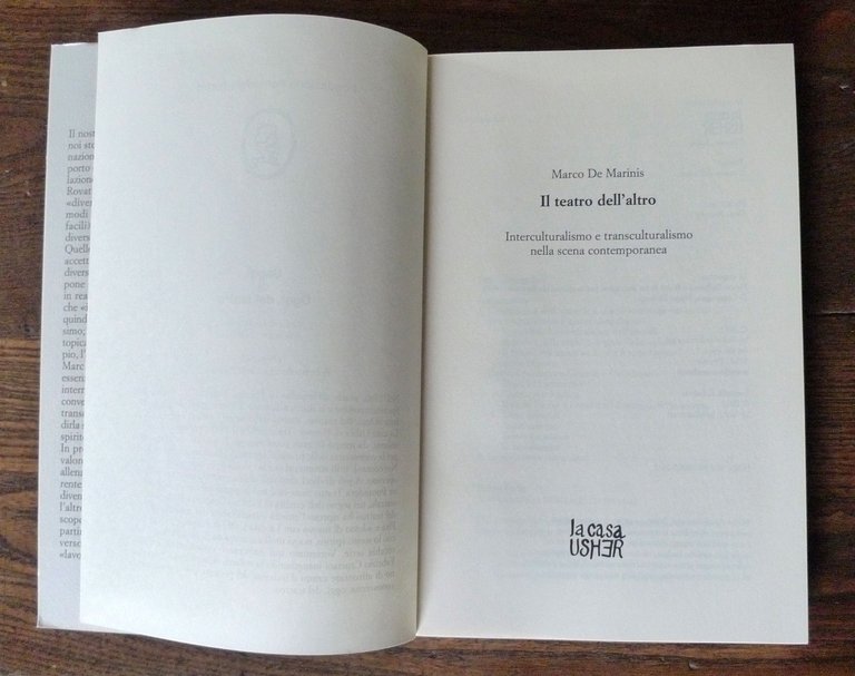 De Marinis,IL TEATRO DELL'ALTRO.Interculturalismo e transculturalismo,2012