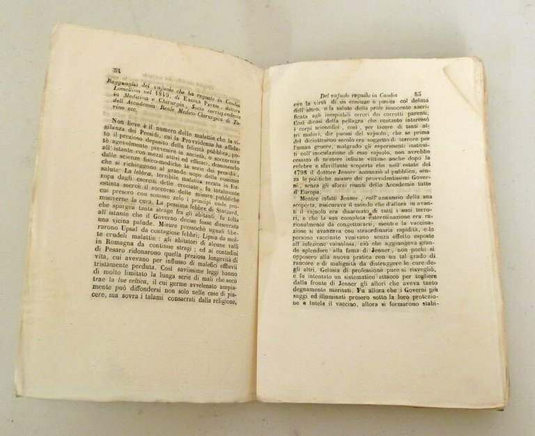De Renzi,BIBLIOTECA VACCINICA,1855 Napoli[medicina,vaccini,vaiolo
