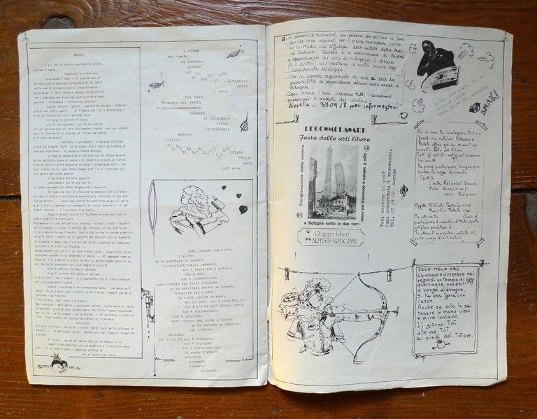 DECO MELA SCRIVO n.0 1988 BOLOGNA[DECOMELA ART,fanzine,nativi Lakota,arte strada | Immagine Gallery 10
