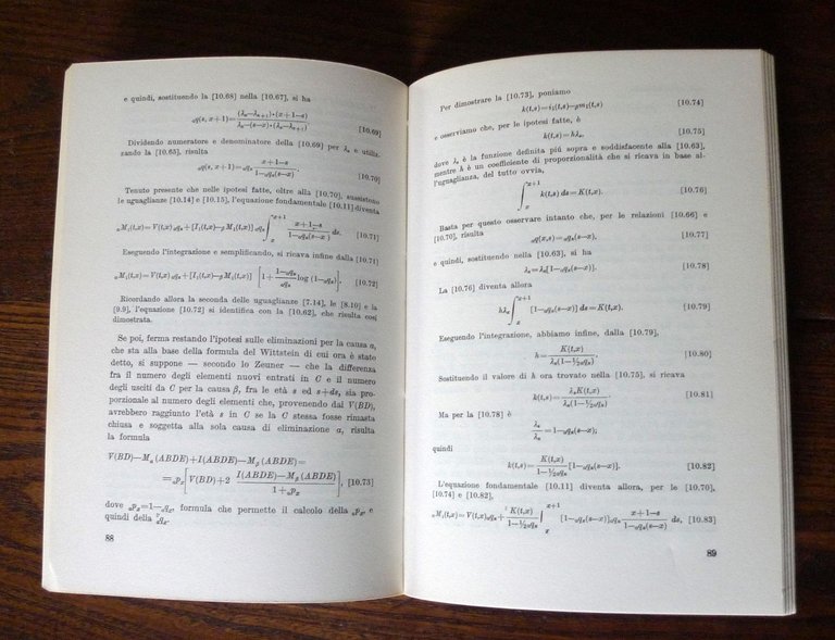 Del Chiaro,TAVOLE DI ELIMINAZIONE'58 Scientifiche Einaudi/Boringhieri[STATISTICA