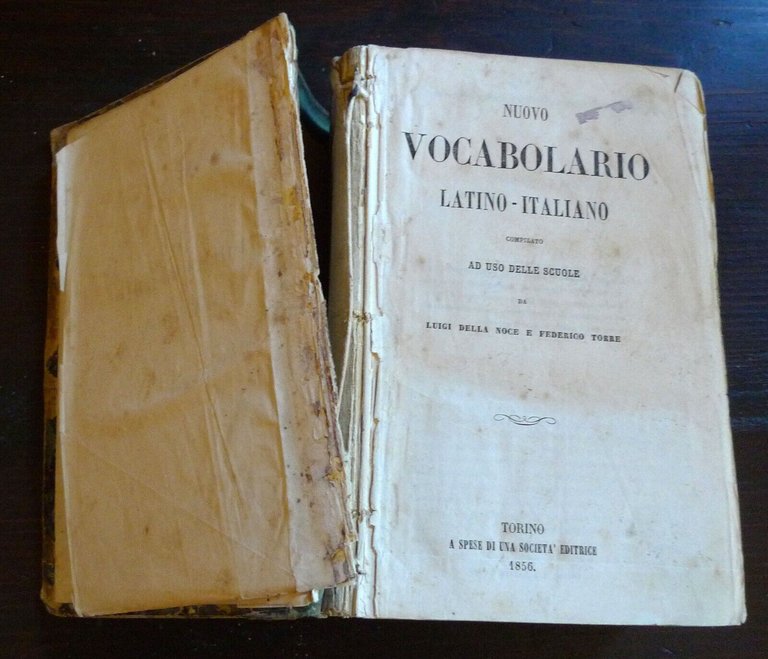 DELLA NOCE/TORRE,NUOVO VOCABOLARIO LATINO-ITALIANO AD USO DELLE SCUOLE,1856