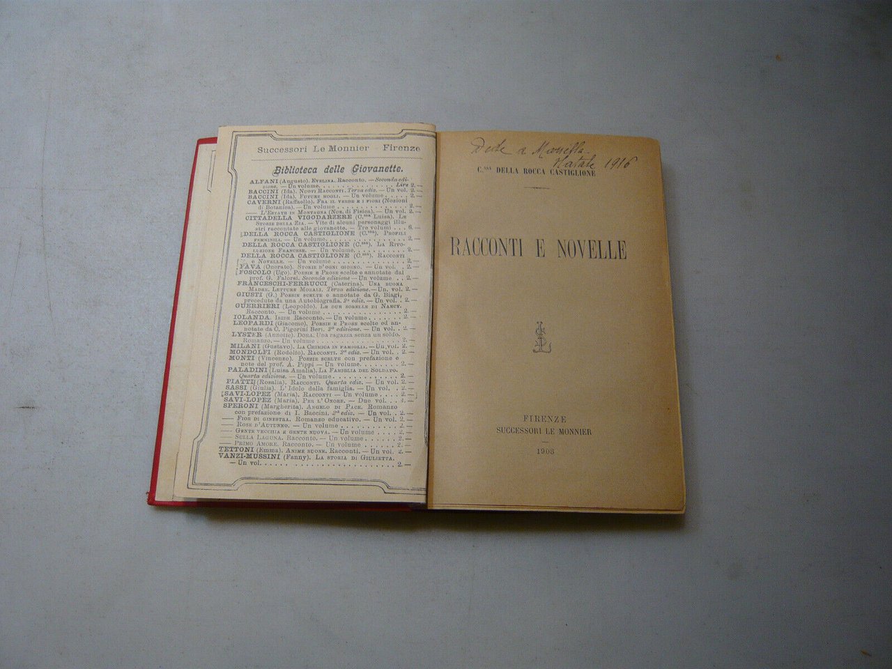 Della Rocca Castiglione,RACCONTI E NOVELLE,Firenze,1903