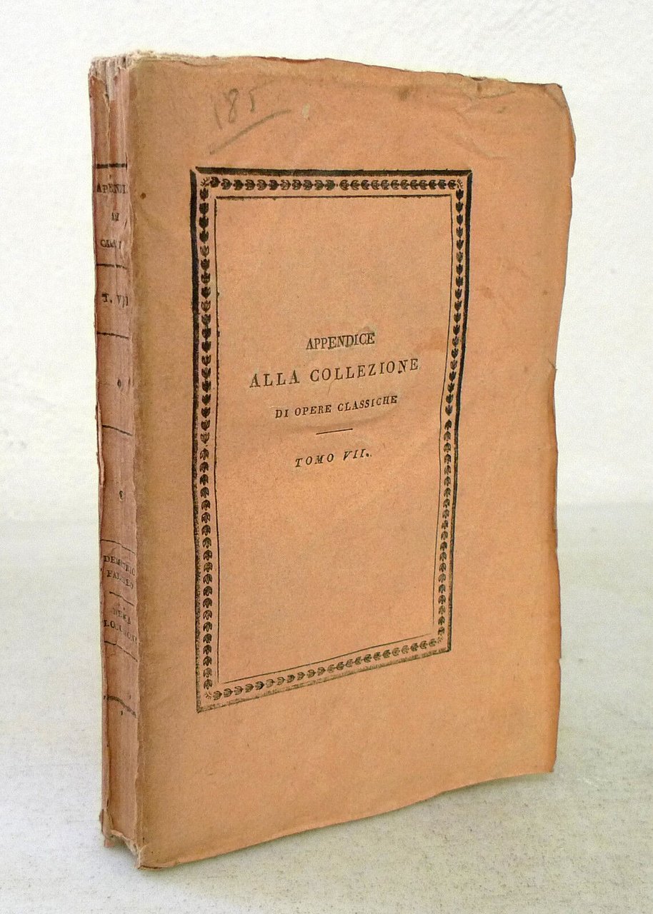 Demetrio Falereo,DELLA LOCUZIONE,1821 Annesio Nobili[filosofia,retorica,oratoria
