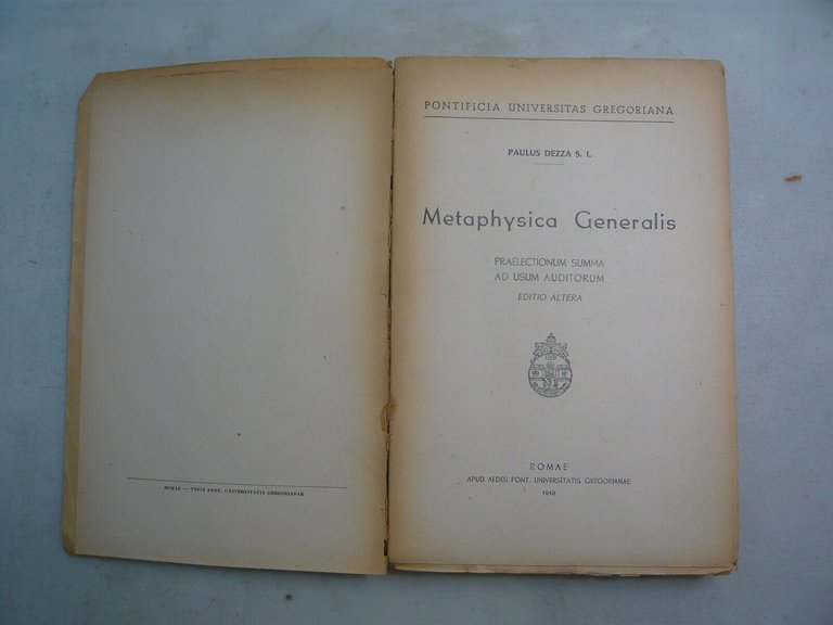 Dezza,METAPHYSICA GENERALIS,Roma,1948[latino