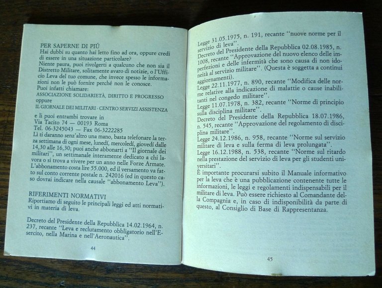 Di Blasi et al.MILITARI A CASA,1993 MILLELIRE Stampa Alternativa[servizio leva