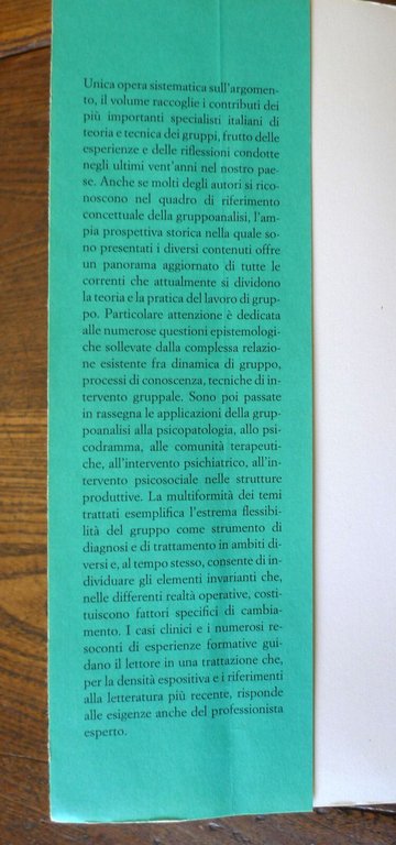 Di Maria/Lo Verso,LA PSICODINAMICA DEI GRUPPI.TEORIE E TECNICHE,1995[psicologia