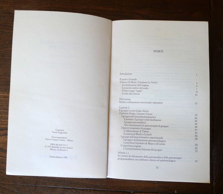 Di Maria/Lo Verso,LA PSICODINAMICA DEI GRUPPI.TEORIE E TECNICHE,1995[psicologia