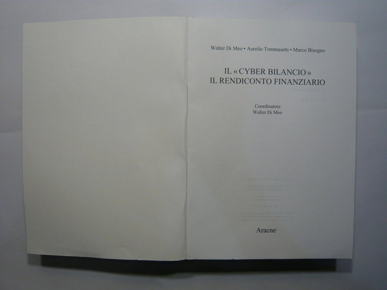 Di Meo,Tommasetti,Bisogno,CYBER BILANCIO IL RENDICONTO FINANZIARIO,2002