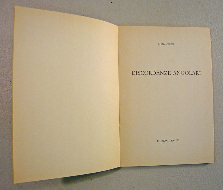 Diana Conti,DISCORDANZE ANGOLARI,1985 Tracce[poesia contemporanea,Pescara