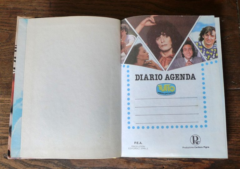 DIARIO scolastico AGENDA TUTTO MUSICA & SPETTACOLO,P.E.A.1983[VINTAGE