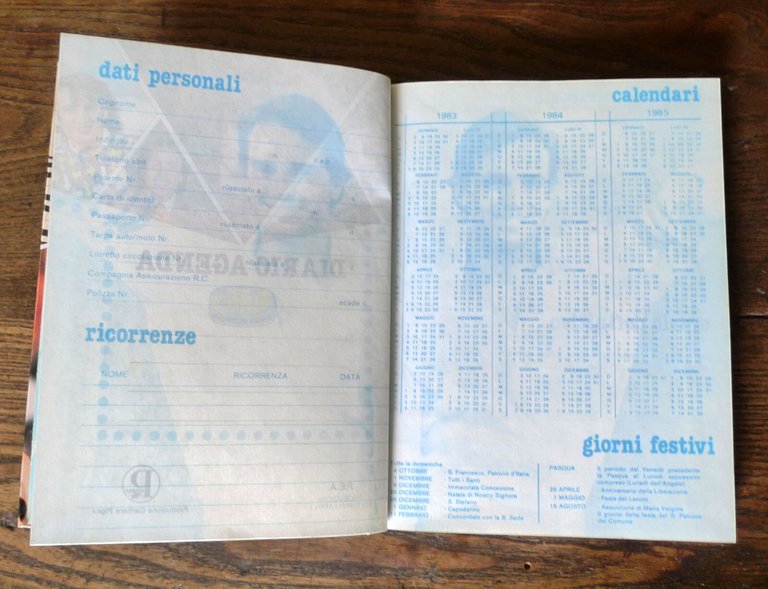 DIARIO scolastico AGENDA TUTTO MUSICA & SPETTACOLO,P.E.A.1983[VINTAGE