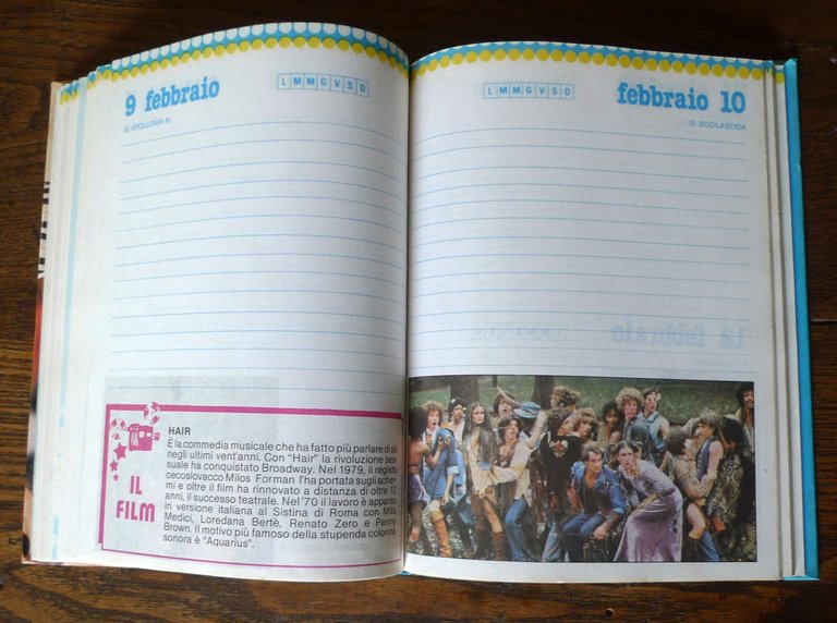 DIARIO scolastico AGENDA TUTTO MUSICA & SPETTACOLO,P.E.A.1983[VINTAGE