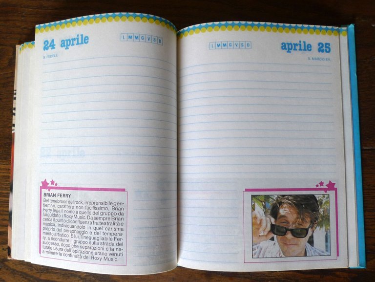DIARIO scolastico AGENDA TUTTO MUSICA & SPETTACOLO,P.E.A.1983[VINTAGE