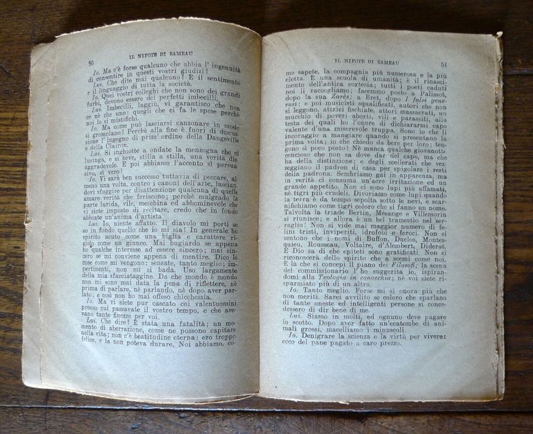 Diderot,IL NIPOTE DI RAMEAU,Sonzogno BIBLIOTECA UNIVERSALE