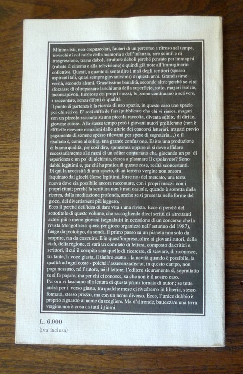 DIECI RACCONTI PER UNA RIVISTA DI NARRATIVA,1989 Mongolfiera[Tripodi,Caterina