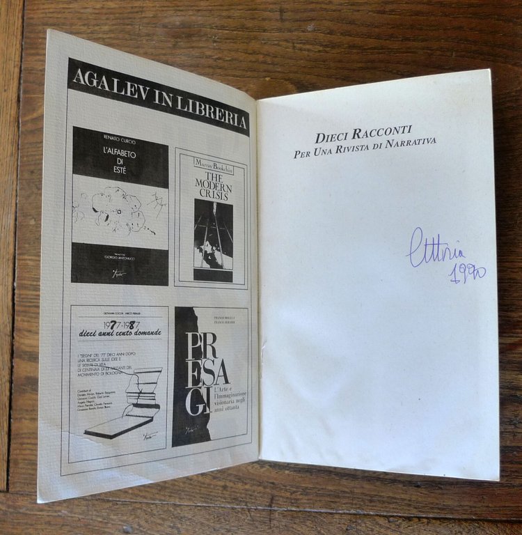 DIECI RACCONTI PER UNA RIVISTA DI NARRATIVA,1989 Mongolfiera[Tripodi,Caterina