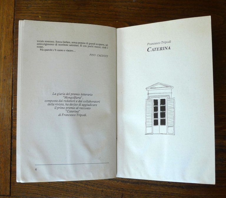 DIECI RACCONTI PER UNA RIVISTA DI NARRATIVA,1989 Mongolfiera[Tripodi,Caterina