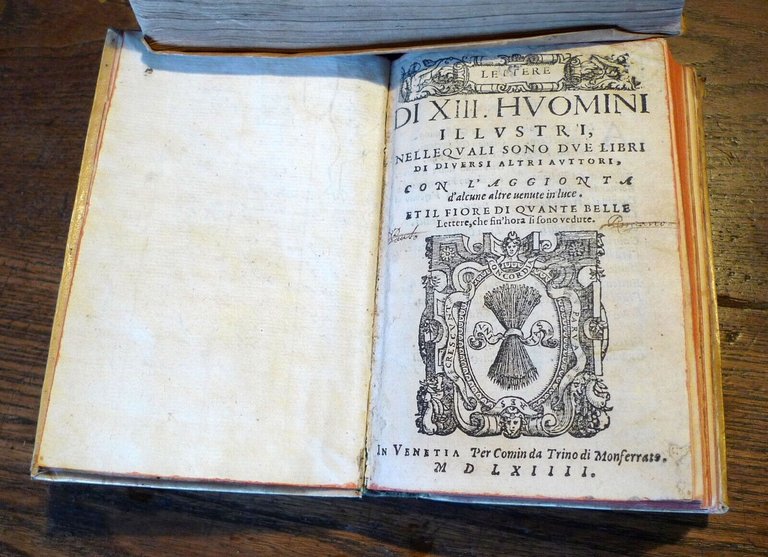 Dionigi Atanagi,LETTERE DI XIII HUOMINI ILLUSTRI.TOM.I,1564 Comin da Trino