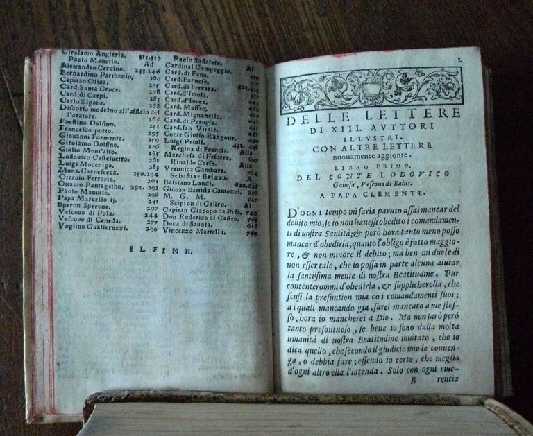Dionigi Atanagi,LETTERE DI XIII HUOMINI ILLUSTRI.TOM.I,1564 Comin da Trino