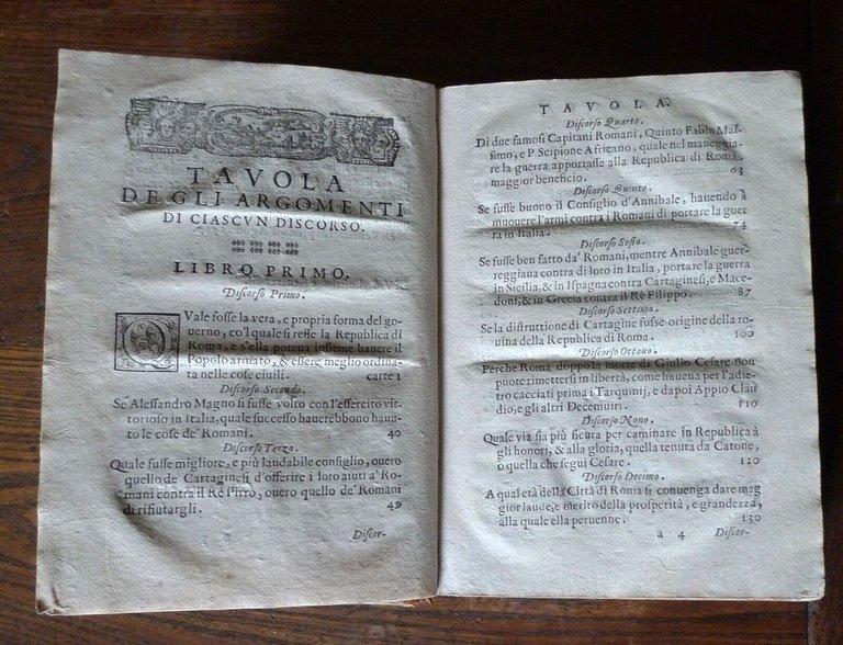 DISCORSI POLITICI DI PAOLO PARUTA NOBILE VENETIANO,1629 Baglioni[STORIA VENEZIA