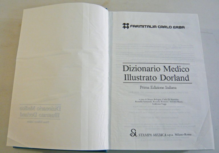 DIZIONARIO MEDICO ILLUSTRATO DORLAND,1987 ESI Stampa Medica[medicina