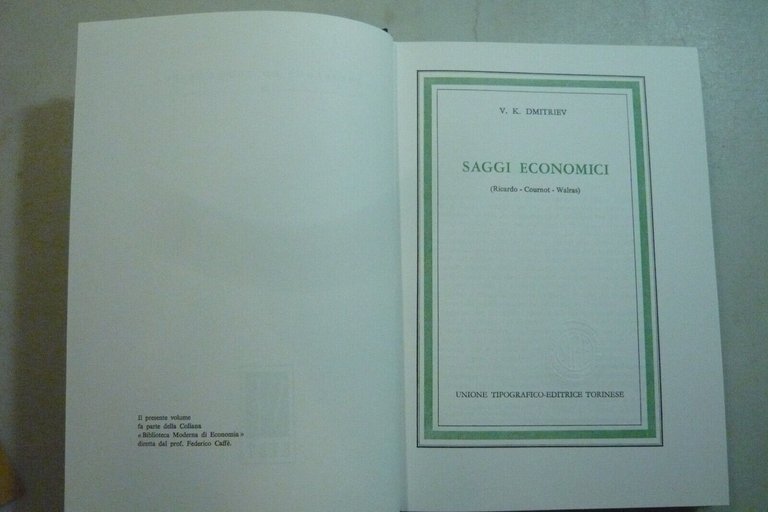 Dmitriev,SAGGI ECONOMICI,1972[Ricardo, Cournot, Walras