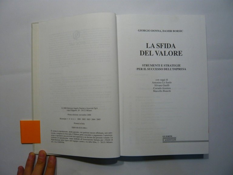 Donna,Borsic LA SFIDA DEL VALORE,2000[economia,mercato