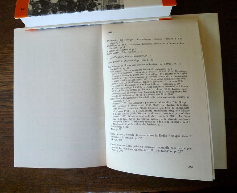 DONNE E RESISTENZA IN EMILIA ROMAGNA.Atti Convegno,1978 Vangelista[fascismo
