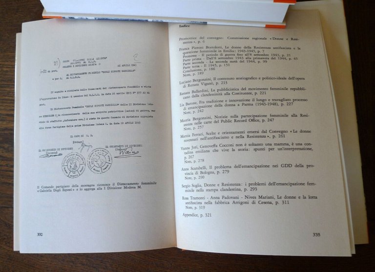 DONNE E RESISTENZA IN EMILIA ROMAGNA.Atti Convegno,1978 Vangelista[fascismo