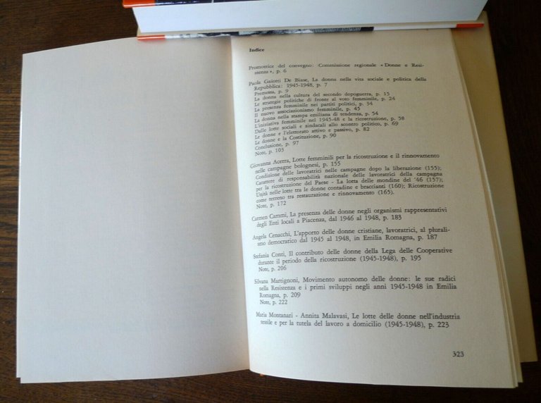 DONNE E RESISTENZA IN EMILIA ROMAGNA.Atti Convegno,1978 Vangelista[fascismo