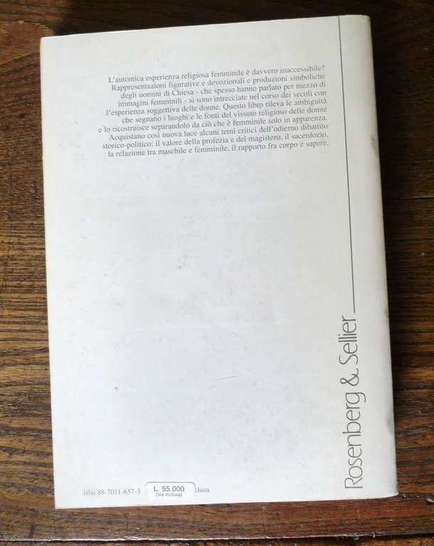 DONNE SANTE SANTE DONNE.Esperienza religiosa e storia di genere,1996