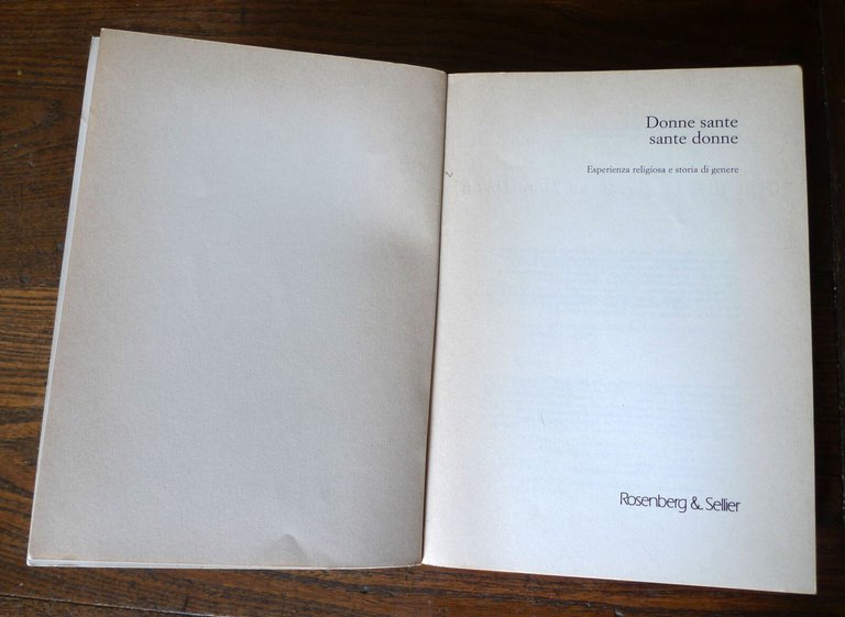 DONNE SANTE SANTE DONNE.Esperienza religiosa e storia di genere,1996