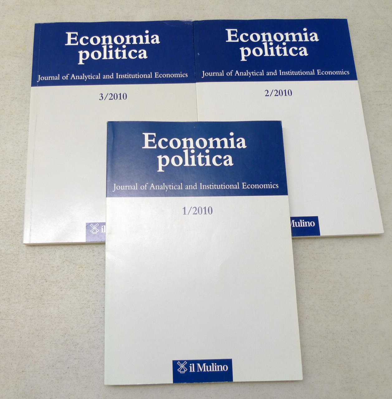 ECONOMIA POLITICA 2010.Journal of Analytical and Institutional Economics,Mulino