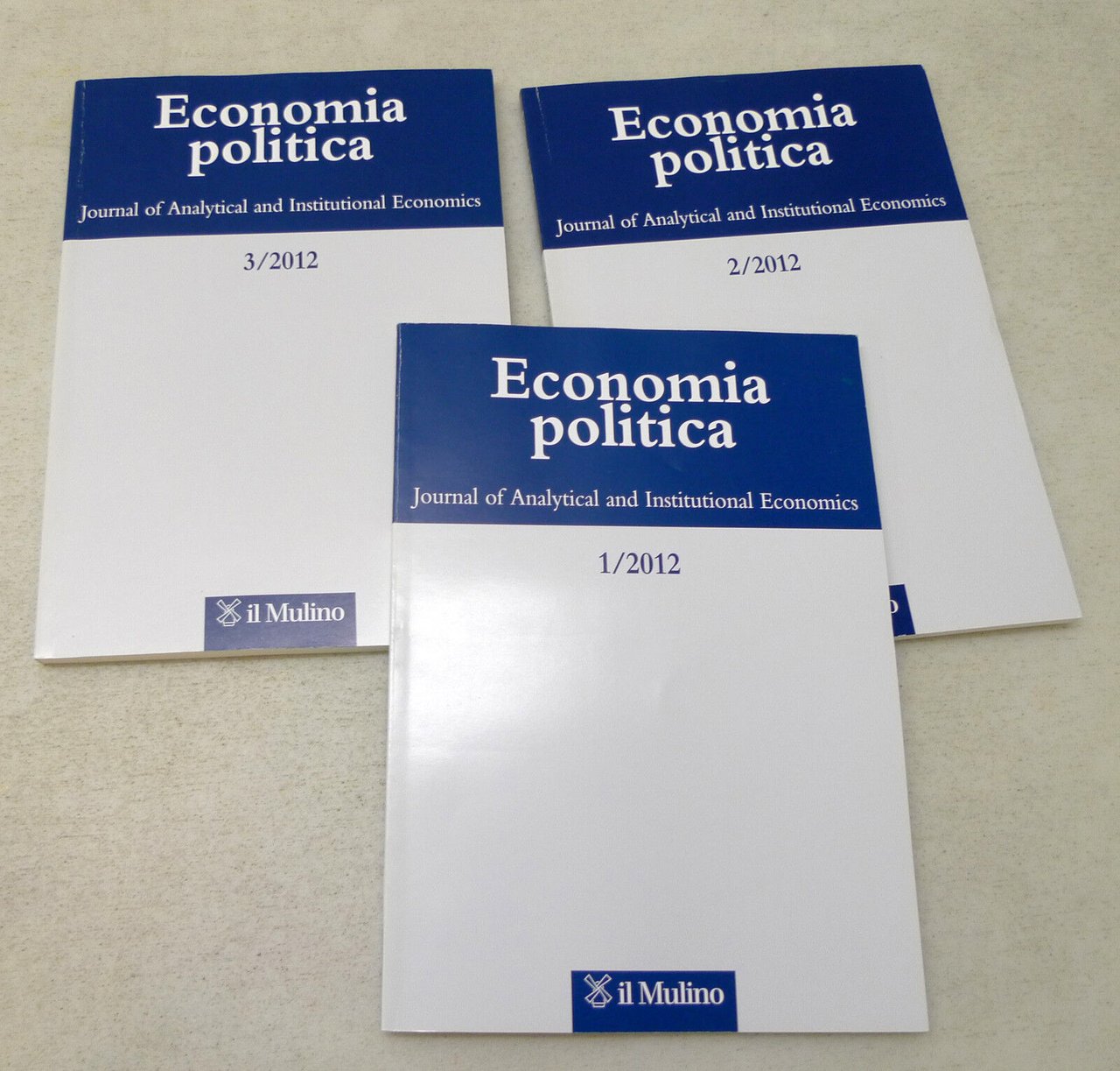 ECONOMIA POLITICA 2012.Journal of Analytical and Institutional Economics,Mulino