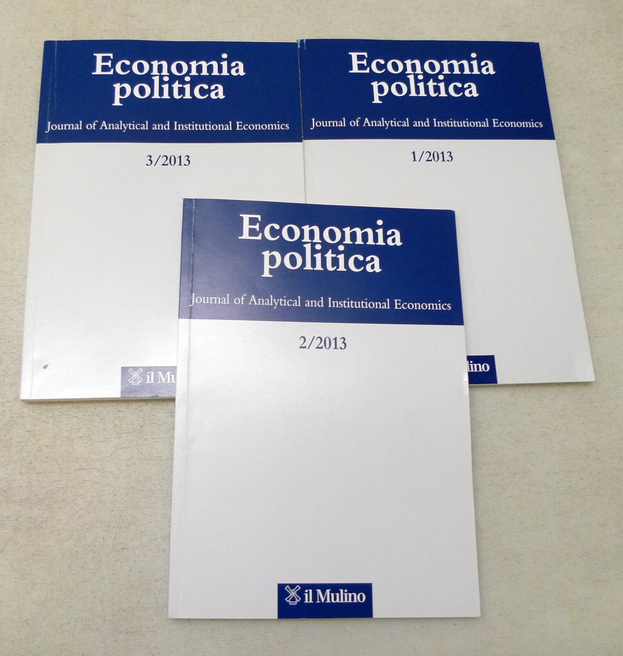 ECONOMIA POLITICA 2013.Journal of Analytical and Institutional Economics,Mulino