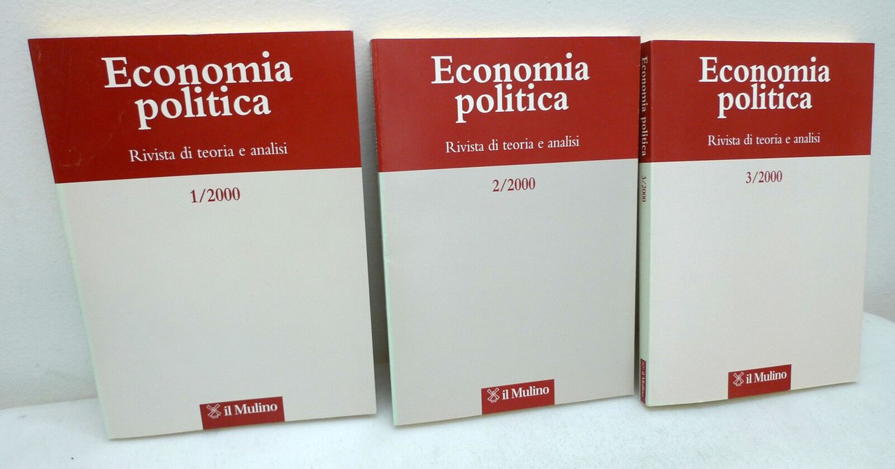 ECONOMIA POLITICA.Rivista di teoria e analisi 1/2/3 2000,Mulino[annata completa