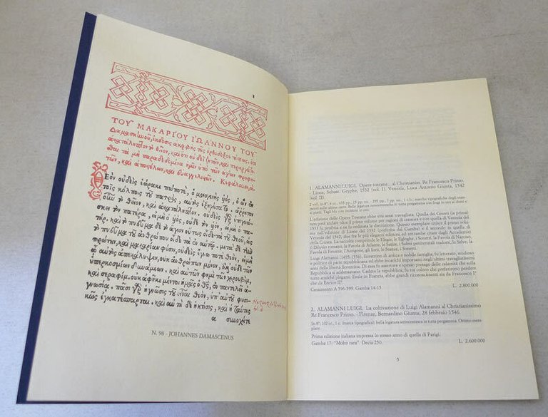 EDIZIONI ITALIANE DEL CINQUECENTO.Catalogo 19.Libreria Antiquaria Mediolanum